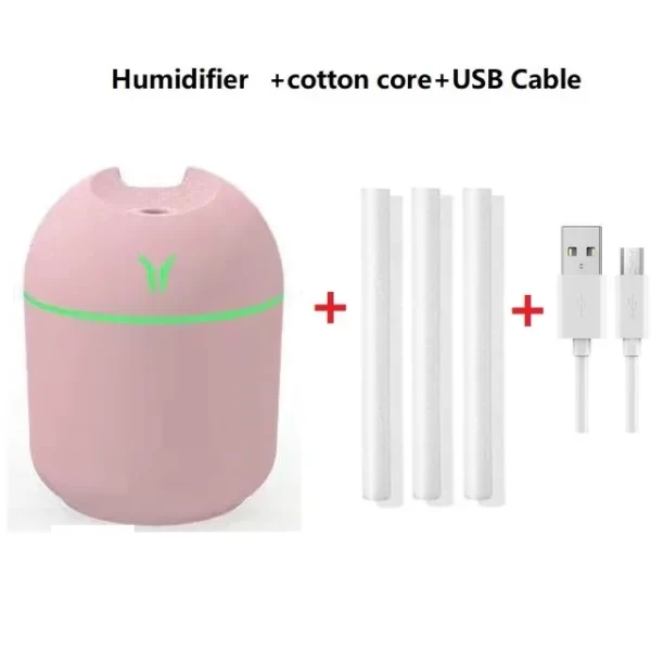 250ml umidificador mini aromaterapia para casa luz romântica usb difusor de óleo essencial Para Relachamento